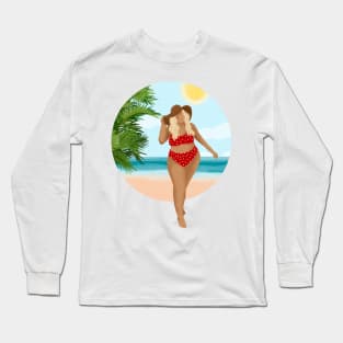 Girl On The Beach 8 Long Sleeve T-Shirt